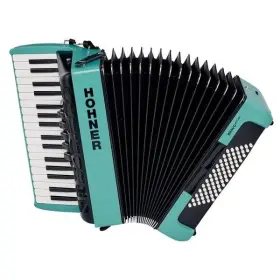 Br72-tb Hohner Bravo Mycolor Iii 72 Chromatic Piano Key Accordion Wind - Teal Blue