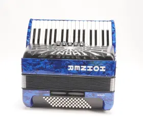 Br72blue Hohner Bravo Iii 72 Chromatic Piano Key Accordion Pearl Dark Blue