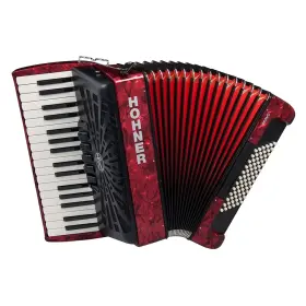 Braviii-72-red Hohner Bravo Iii 72 3-voice Chromatic Accordion With Gig Bag Red