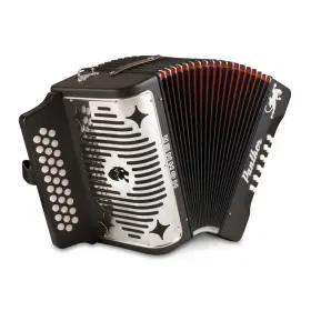 Ha3100fbbeb Hohner Panther Ii 3-row Diatonic Accordion F/bb/eb Black