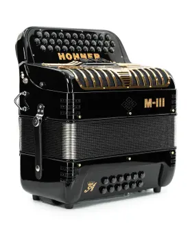 Mk32sgedbk Hohner Anacleto Mark Iii 3 Switch F Key Compact Accordion - Black