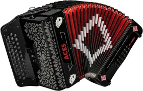 Uhbbx0000310 Hohner Aces Ii Model Diatonic Accordion Key Of Eab With Case And Straps