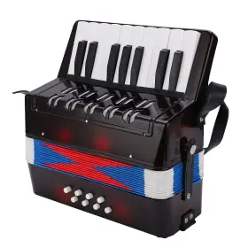Hurrisev1562pio8z Hurrise Abs Accordion Toy - Colorful Musical Instrument With Leather Strap And Soft Sou