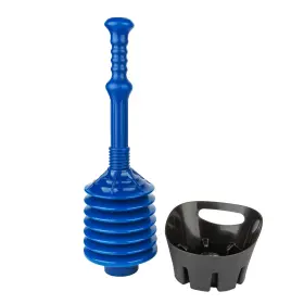 Js Jackson Supplies Jsp3514blutry Blue Bellows Accordion Toilet Plunger With Black Storage