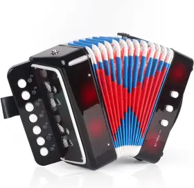 Lotkey 445009362354 Accordion Kids With 10 Keys Button Toy For Children Toddler