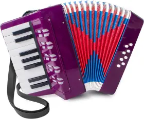 Lotkey 744110528411 Accordion 17 Keys Piano For Kids 8 Bass With Straps Beginners Stu