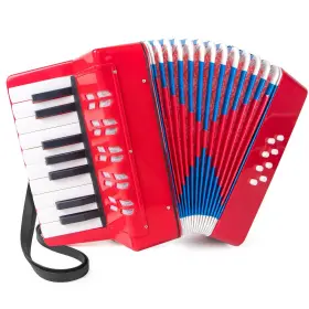 Lotkey 764003444062 Accordion 17 Keys Piano For 8 Bass With Straps Beginners Stude