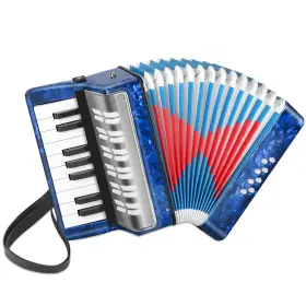 Mi9966 Lotkey 17 Key Piano Accordion 8 Bass Kids Celluloid Body Metal Cover Ac
