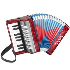 Mi9968 Lotkey 17 Key Piano Accordion 8 Bass Kids Celluloid Body Metal Cover Ac