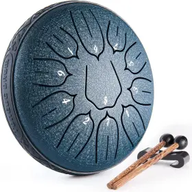 Ht-navy-6 Lronbird Steel Tongue Drum Percussion 6 Inch 11 Notes Musical Navy