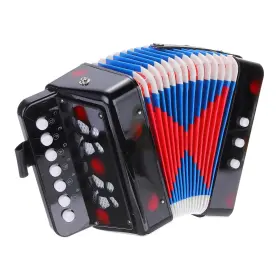 Mea240903ee001717 Meccanixity Accordion 10 Keys Button Mini Musical Instrument Black