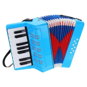 Mea240903ee001726 Meccanixity Accordion 17 Keys 8 Bass Button Toy Mini Musical Instrument Lightw