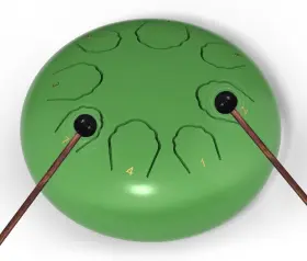 Rtxy1 Mengbei Rain Drum For Outside Garden 8 Notes 6 Inches Steel Inch Bean Green