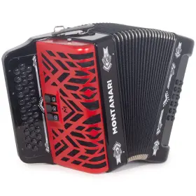3412 Montanari 759126413705 Cm Ii Accordion 3 Switch Ead Black With Red