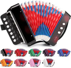 Muins 445018945906 Kids Accordion 10 Keys Control Mini Toy Gifts Easy To Play For C