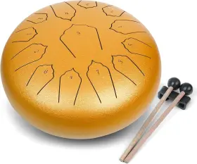Sd-003 Muscell Steel Tongue Drum 12 Inches 13 Notes Hand Golden