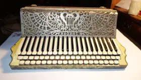 53463 N Shkorka Accordion Vintage With Carrying Case Needs Restored