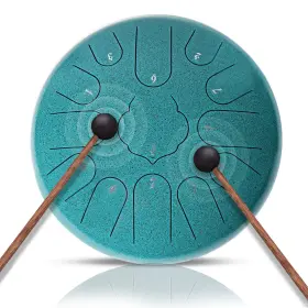 Nbmicso Gsg02 Steel Tongue Drum- 13 Note 12 Inches Malachite