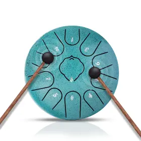 Yq001 Nbmicso Steel Tongue Drum- 11 Note 6 Inches C-key Malachite