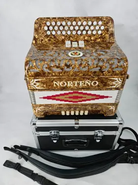 Norteno 1821 New By Gabbanelli 3 Switch Button Accordion Acordeon Sol