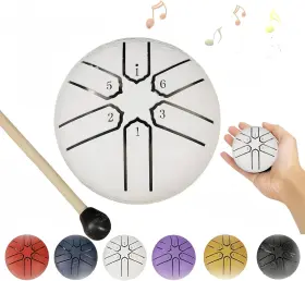 Esdr5826574 Onerwn Steel Tongue Drum Rain Chime For Outside 3 Inches White