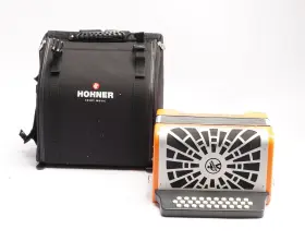 Other 196271553069 Hohner Compadre Fbbeb Musica Tipica Series Accordion With Gig Bag Orange