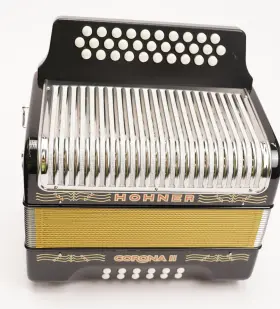 Other 196271920090 Hohner 3500gb Corona Ii Diatonic Accordion Gcf Keys Jet Black