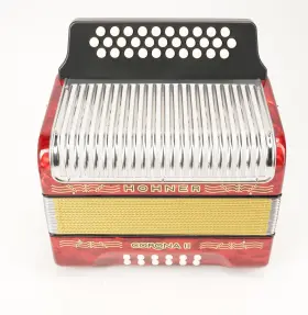 3500gr Other Hohner Corona Ii Diatonic Accordion Gcf Keys Pearl Red