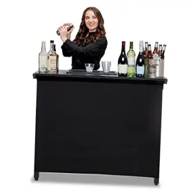 P&p Imports Llc 815898027509 Pro Commercial Grade Portable Bar Table - Mobile Bartender Station Standard