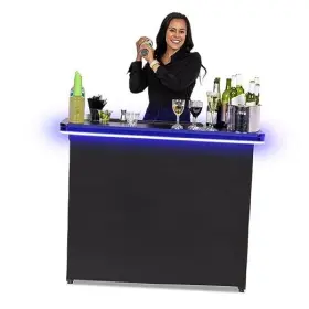 P&p Imports Llc 815898029626 Pro Commercial Grade Portable Bar Table - Mobile Bartender Station For Led