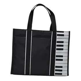43237-41368 Punk Piano Keys Music Tote Bag With 5mm Sponge Waterproof Oxford Cloth Handbag