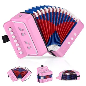Riva003056250411 Rivvta Accordion 10 Keys Button 7 Key 3 Bass Mini Musical Instrument Lig