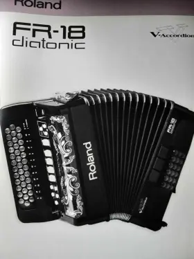 Fr-18 Roland Diatonic Button Accordion With Power Supply And Straps