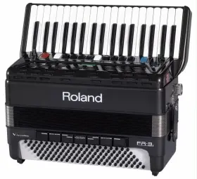 Roland Fr-3x-bk Fr-3s Piano Accordion 7 Register 120 Bass 37 Key Black Midi