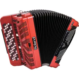 Fr-7xb Roland Red Digital Chromatic Button Accordion Made In Italy