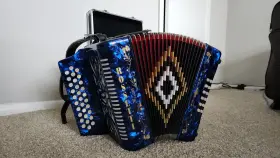 3112-fbe-bu Rossetti 3112 Fbe Fa 31 Button Diatonic Accordion - Blue With Straps Hard Case