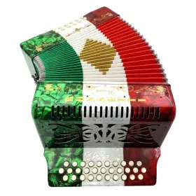 Rossetti 3112-fbe-rwg 31-button Diatonic Accordion 12 Bass Fbe Red/white/green