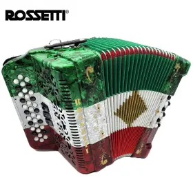 3412-fbe-rwg Rossetti 3412 34 Button 3 Switch 12 Bass Fbe Fa Accordion - Red White Green
