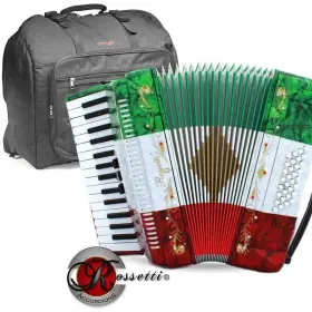 R3032-rwg Rossetti 3032 30 Key 3 Switch Piano Red/white/green With Straps Bag
