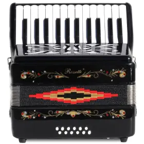 Ros2512-bk Rossetti Beginner Piano Accordion 12 Bass 25 Keys Black