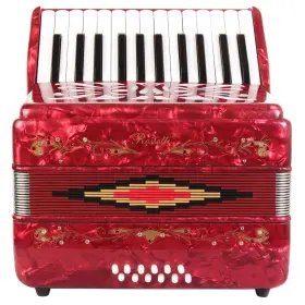 Ros2512-rd Rossetti Beginner Piano Accordion 12 Bass 25 Keys Red