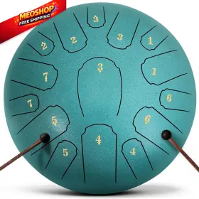 Rsasi 739713924654 Rain Drum For Outside Garden Steel Tongue 12 Inches 15 Notes Musical