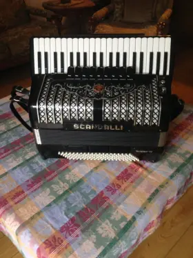 1094-59 Scandalli Super Iv 120 Bass Professional Italian Piano Accordion Musical Instrum