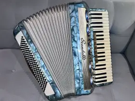 391982 Scandalli 66/140 Brevetto Accordion N 41 Key 120 Bass 5 Mute Case Strap L66/140