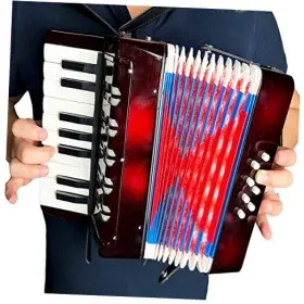Sdfeght 618202568152 Accordion 17 Keys 8 Bass Keyboard Instrument Convenient To Carry Suitable