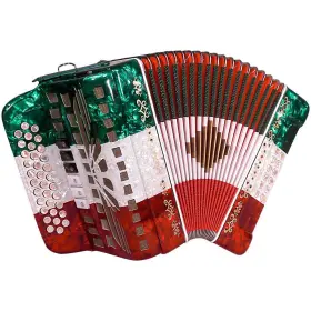 Smtt-3412 Sofiamari 197881168162 2-tone Accordion Red White Green Sol/mi Ob