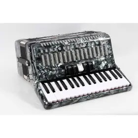 3472 Sofiamari 197881179465 Sm 34 Piano 72 Bass Button Accordion Pearl Gray Ob