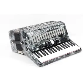 3472 Sofiamari 197881179830 Sm 34 Piano 72 Bass Button Accordion Pearl Gray Ob