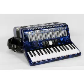197881177 Sofiamari 197881179847 Sm 3472 34 Piano 72 Bass Button Accordion Dark Blue Pearl Ob