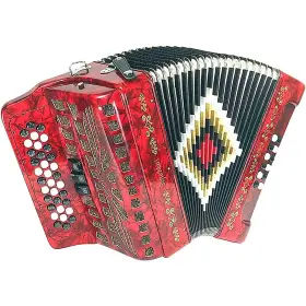 Nsm-3412 Sofiamari 197881188733 34-button 12-bass Accordion Gcf Red Pearl Rf